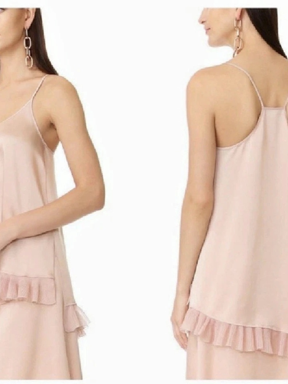 Elizabeth and James Angela Asymmetrical Ruffle Top Romantic Fairycore Size Mediu